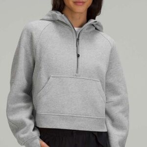 Lululemon Scuba Oversized Half Zip Hoodie | Heathered Core Medium Gray | Sz M/L